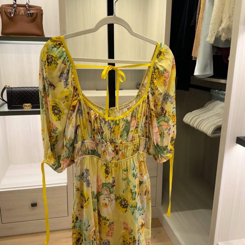 For Love And Lemons Yellow Floral Mini Dress - Picture 5 of 6